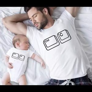 Baby and me matching Ctrl C Ctrl V
